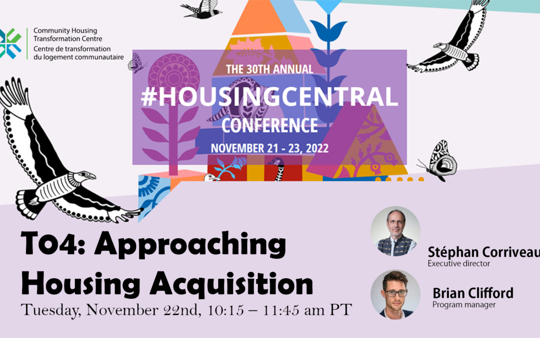 Housing Central 2022: Workshop on acquisition in the community housing sector