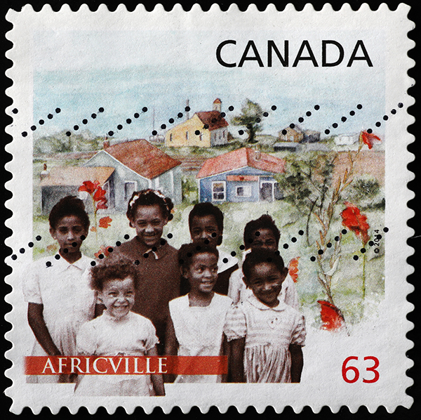 Africville sur timbre postal canadien