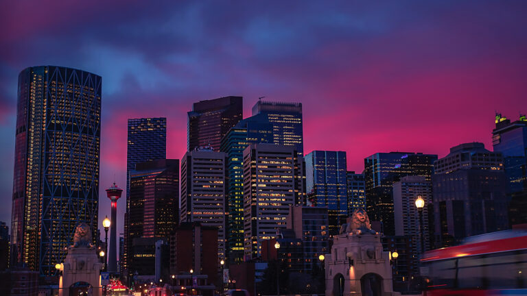 Calgary at night