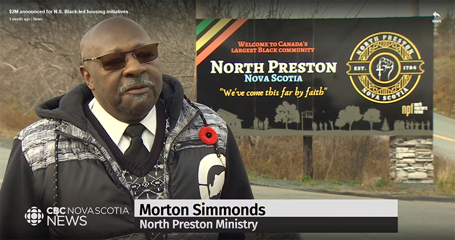 A CBC report published following the funding announcement portrays organizations working to develop community housing for Nova Scotia's Black communities. It profiles the Phillip Housing Society, founded in East Preston by the Colley family. 
