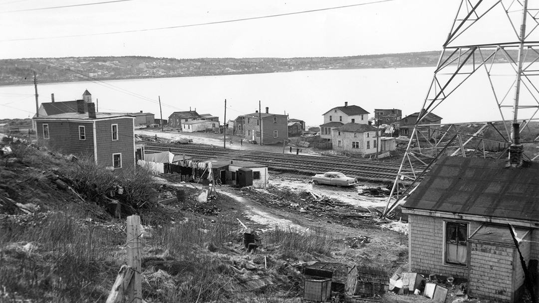A view of Africville from the upper railway line, Halifax Municipal Archives.