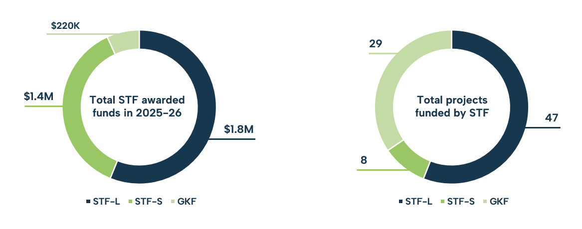 Total funds and projects STF